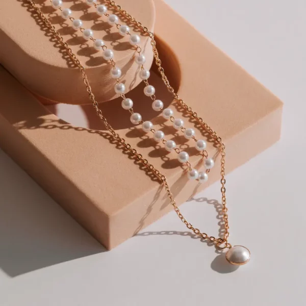 Collier Duo Perlé